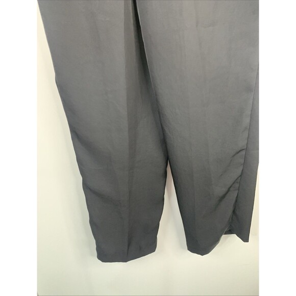 Zara High Rise Paperbag Wide Leg Black Trouser Pants Stretchy Size Small W27 L27 - Picture 6 of 9